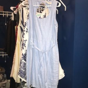 Vintage Blue Cutout Midi Dress